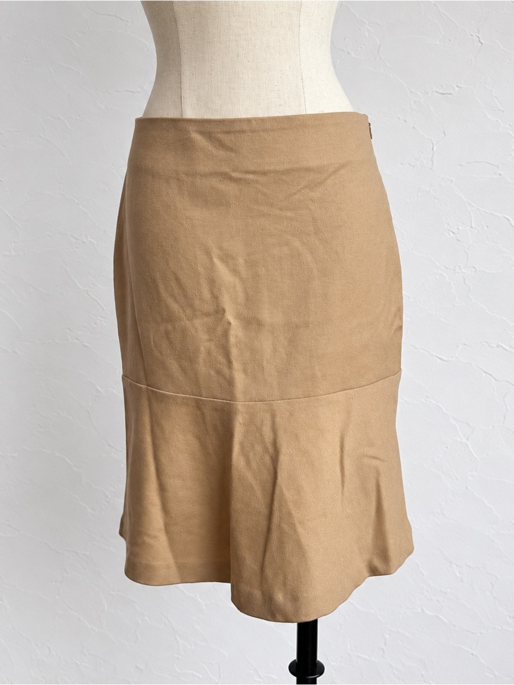 Talbots Camel A-Line Flare Skirt Wool